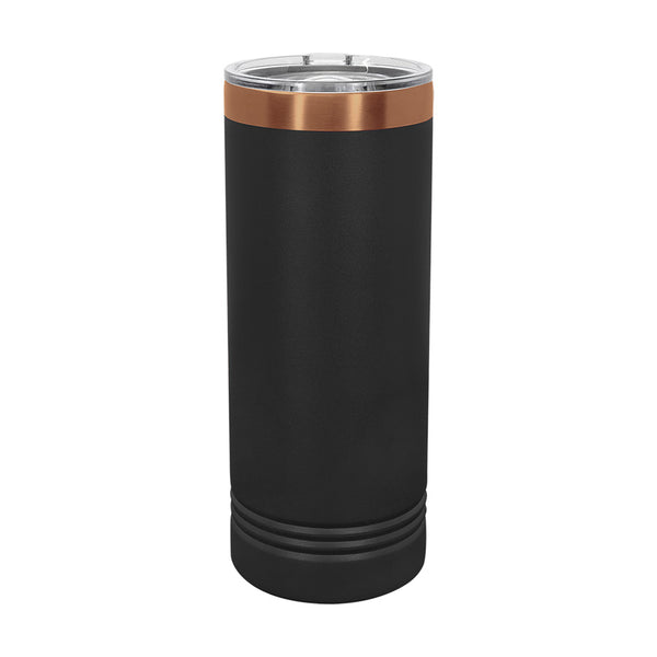 Skinny Tumbler | Rose Gold - Black Diamond Laser Design