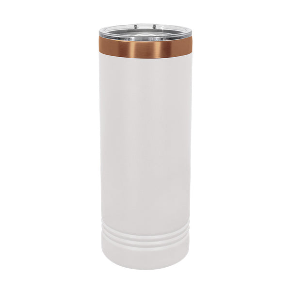 Skinny Tumbler | Rose Gold - Black Diamond Laser Design