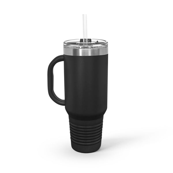 Vacuum Insulated Tumbler | 40oz Tumbler with Straw - Black Diamond Laser Design