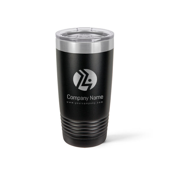 Branded 20oz Tumbler | Stainless Steel - Black Diamond Laser Design