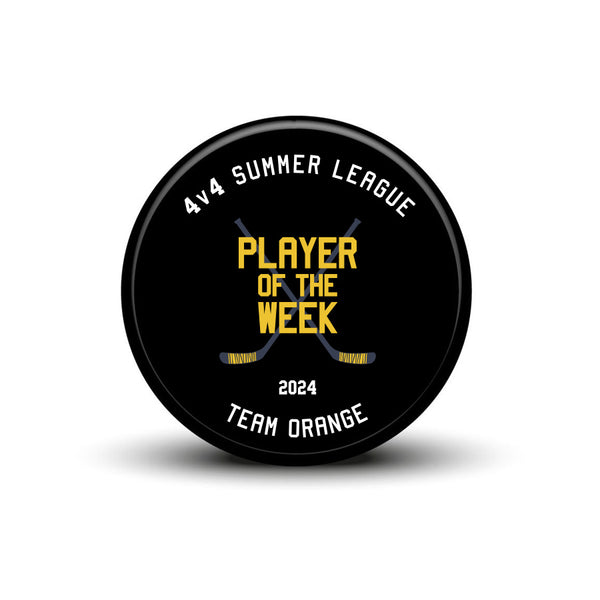 Custom Hockey Pucks | Player - Black Diamond Laser Design