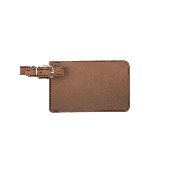Luggage Tag | Faux Leather - Black Diamond Laser Design