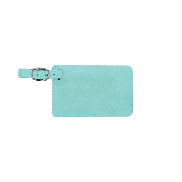 Luggage Tag | Faux Leather - Black Diamond Laser Design
