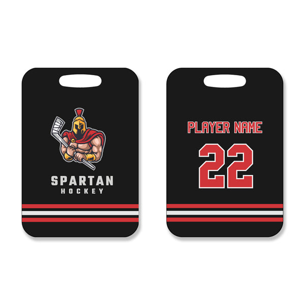 Custom Bag Tag | Hockey - Black Diamond Laser Design