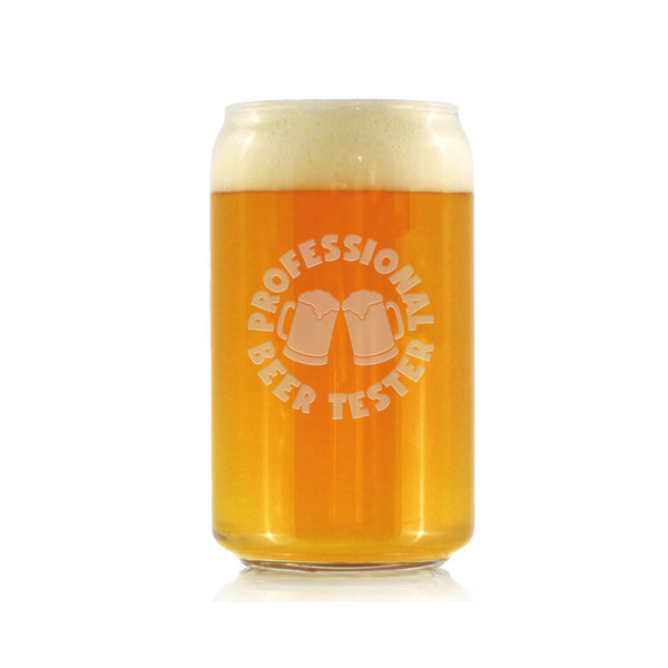 Beer Can Glass - Black Diamond Laser Design