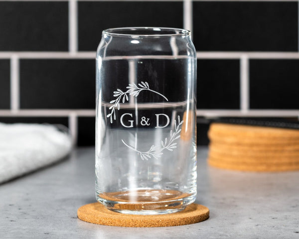 Glassware | Can Glass - Black Diamond Laser Design