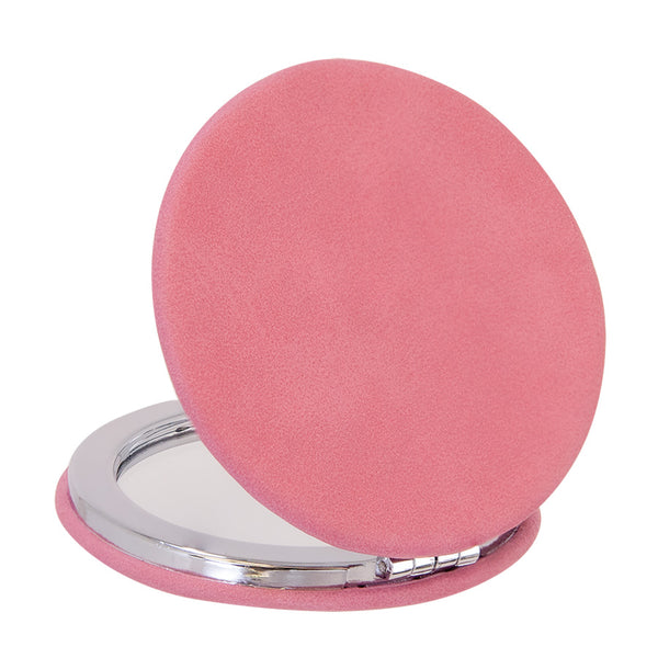 Leatherette Compact Mirror - Black Diamond Laser Design