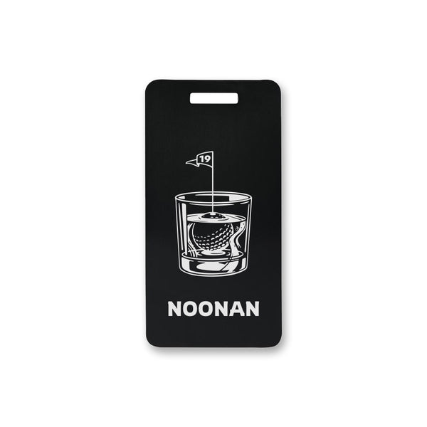 Golf Bag Tag | Anodized Aluminum - Black Diamond Laser Design