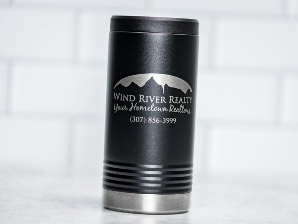 Vacuum Insulated Beverage Holder | Slim Can - Black Diamond Laser Design