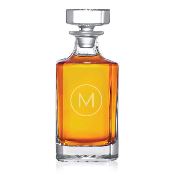 Personalized Whiskey Decanter - Black Diamond Laser Design