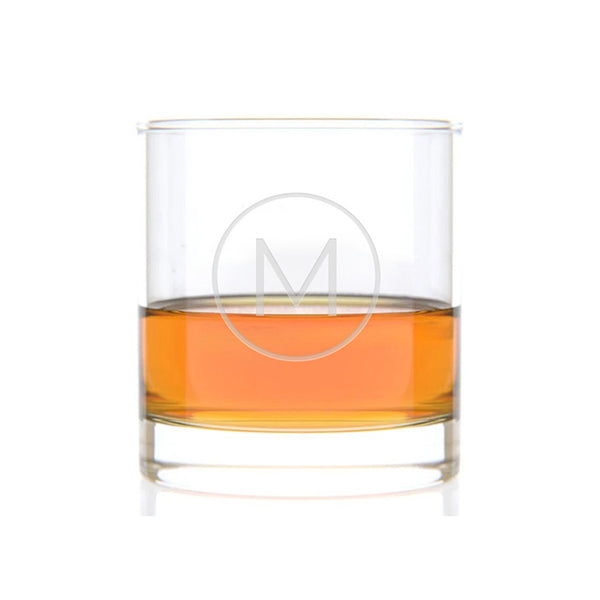 Personalized Whiskey Glass - Black Diamond Laser Design