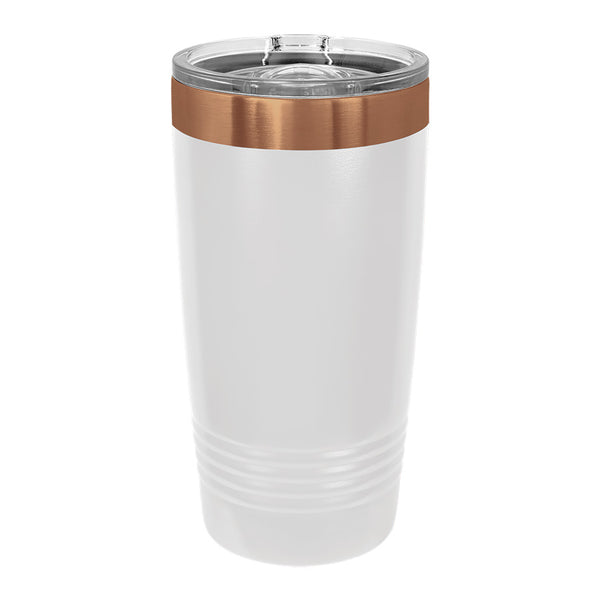Travel Tumbler | Rose Gold - Black Diamond Laser Design