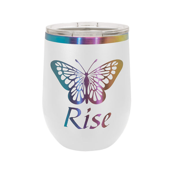 Wine Tumbler | Prism - Black Diamond Laser Design