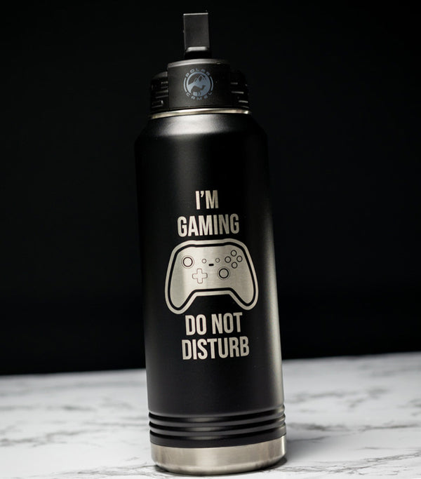 Vacuum Insulated Water Bottle - Black Diamond Laser Design