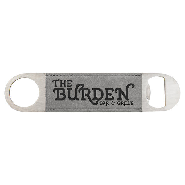 Bottle Opener | Leatherette - Black Diamond Laser Design