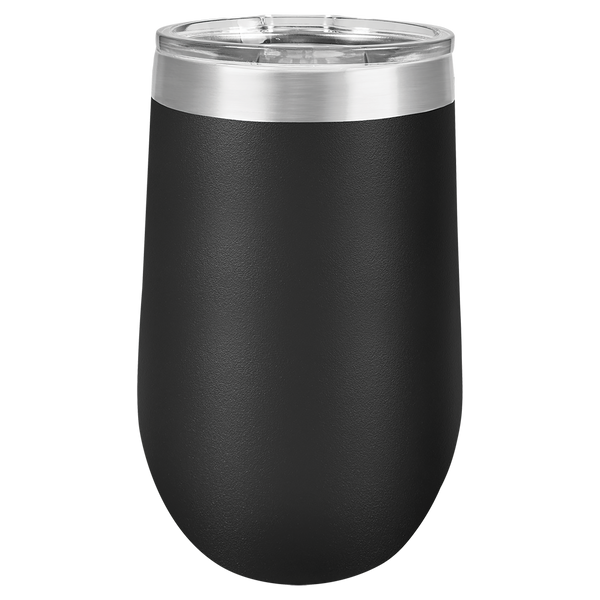 Vacuum Insulated Tumbler | Stemless - Black Diamond Laser Design