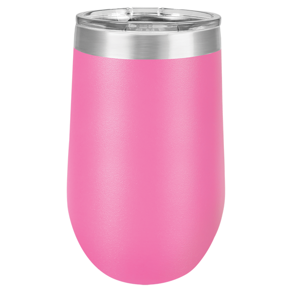 Vacuum Insulated Tumbler | Stemless - Black Diamond Laser Design