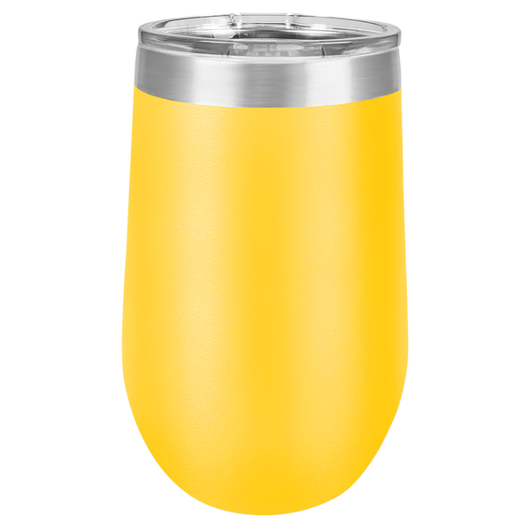 Vacuum Insulated Tumbler | Stemless - Black Diamond Laser Design