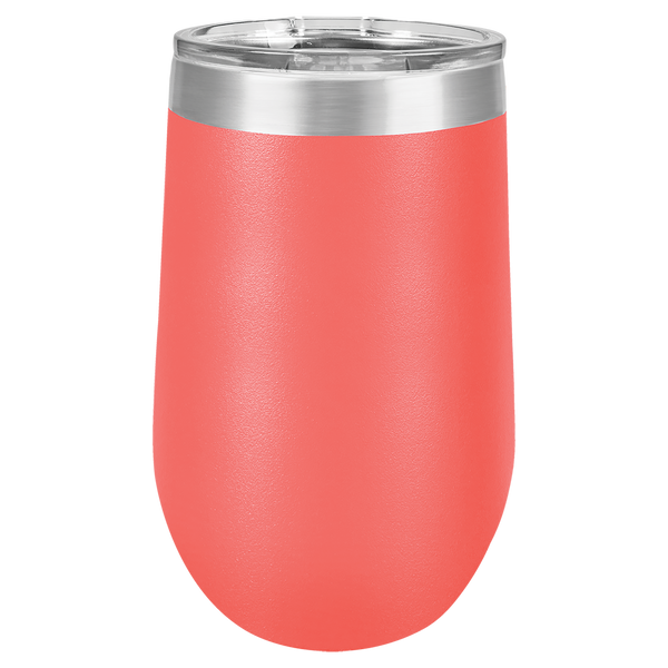 Vacuum Insulated Tumbler | Stemless - Black Diamond Laser Design