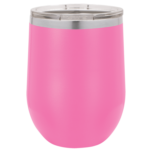 Vacuum Insulated Tumbler | Stemless - Black Diamond Laser Design