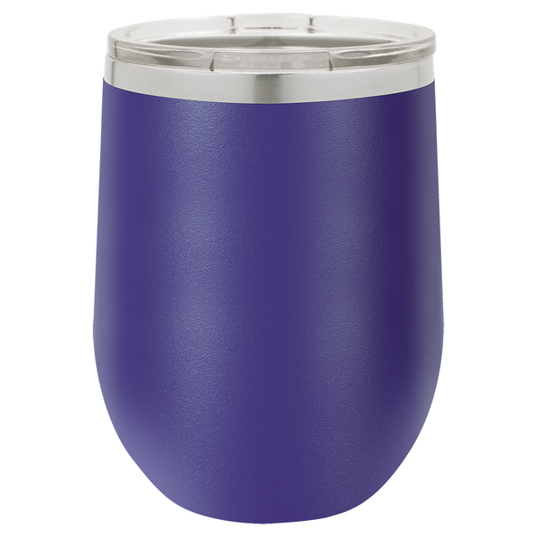 Vacuum Insulated Tumbler | Stemless - Black Diamond Laser Design