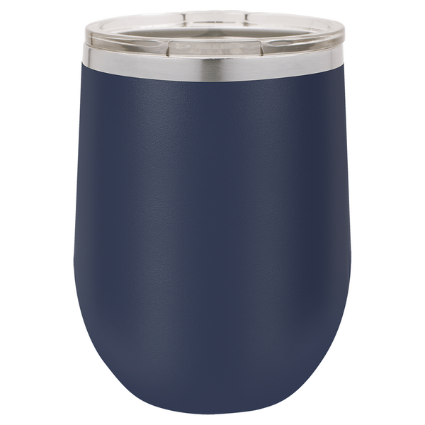 Vacuum Insulated Tumbler | Stemless - Black Diamond Laser Design