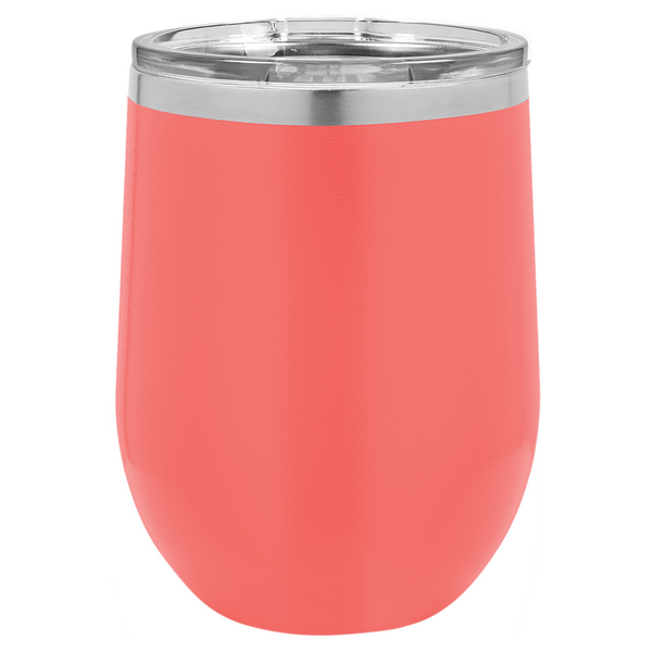 Vacuum Insulated Tumbler | Stemless - Black Diamond Laser Design