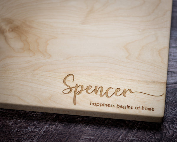 Cutting Board | Maple - Black Diamond Laser Design