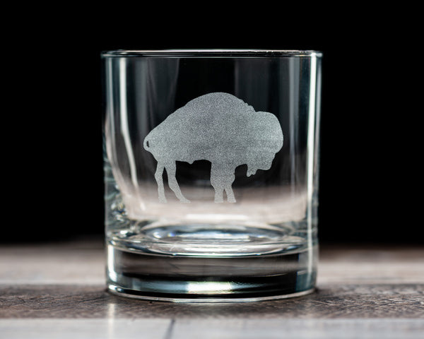 Glassware | Classic Rocks Glass - Black Diamond Laser Design