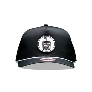 black hat with custom pvc patch