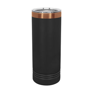 Skinny Tumbler | Rose Gold - Black Diamond Laser Design