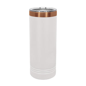 Skinny Tumbler | Rose Gold - Black Diamond Laser Design