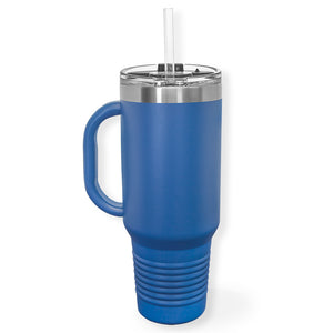 Vacuum Insulated Tumbler | 40oz Tumbler with Straw - Black Diamond Laser Design