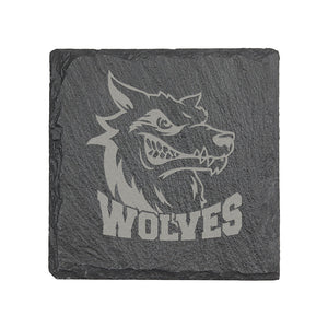 Personalized Coasters | Slate - Black Diamond Laser Design