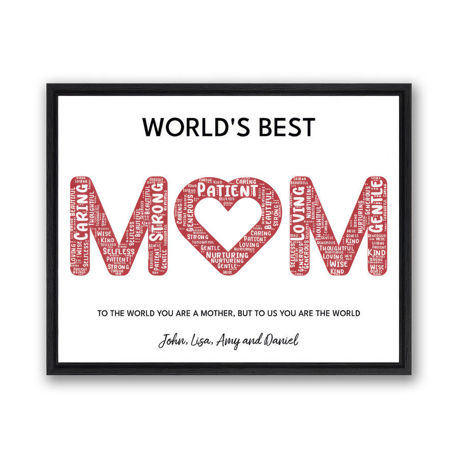 Custom Canvas Print | Mother's Day - Black Diamond Laser Design