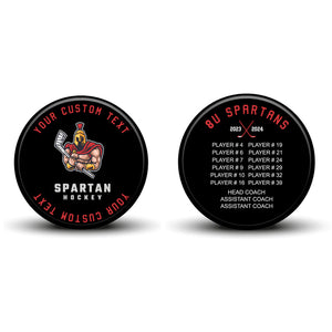 custom printed hockey puck