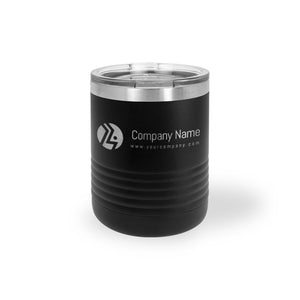 10 oz Insulated Tumbler | Stainless Steel Logo - Black Diamond Laser Design