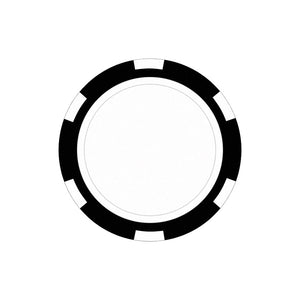 Poker Chip Golf Ball Markers - Black Diamond Laser Design