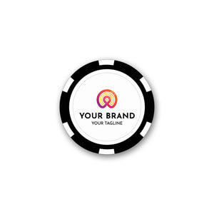 Poker Chip Golf Ball Markers - Black Diamond Laser Design