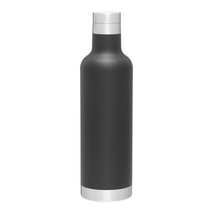 h2go | Noir Insulated Wine Bottle - Black Diamond Laser Design
