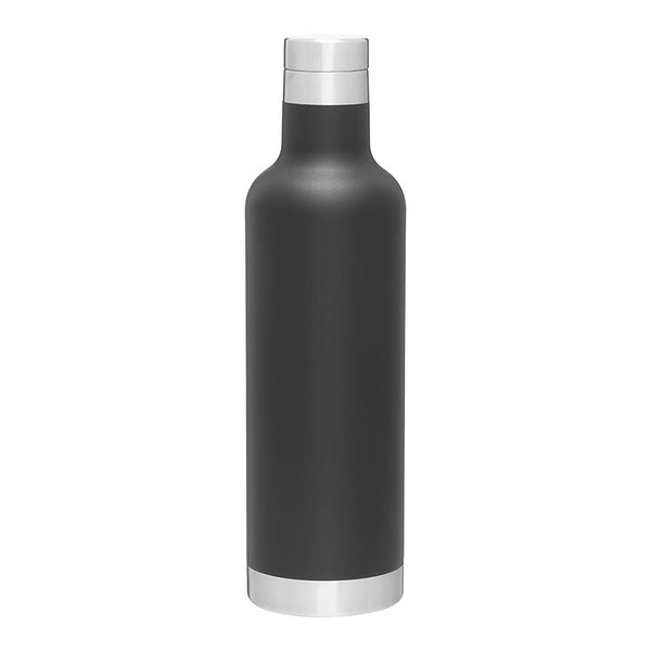 h2go | Noir Insulated Wine Bottle - Black Diamond Laser Design