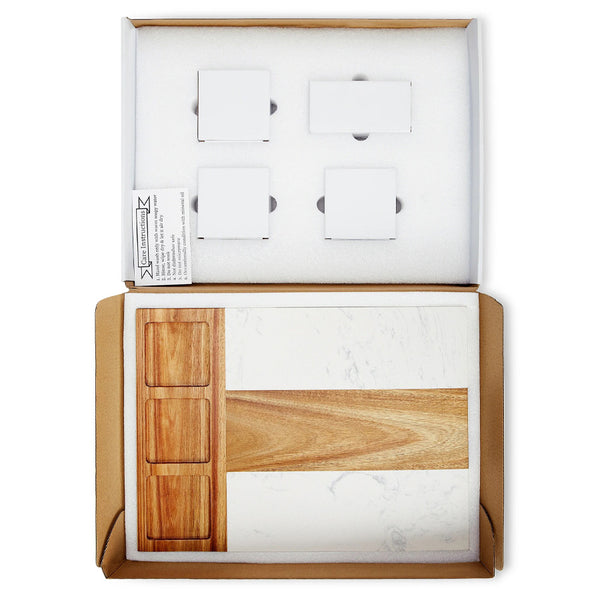 Wood & Marble Charcuterie Set