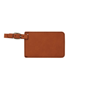 Luggage Tag | Faux Leather - Black Diamond Laser Design