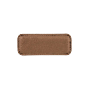 Name Badge with Magnet | Faux Leather - Black Diamond Laser Design