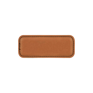 Name Badge with Magnet | Faux Leather - Black Diamond Laser Design