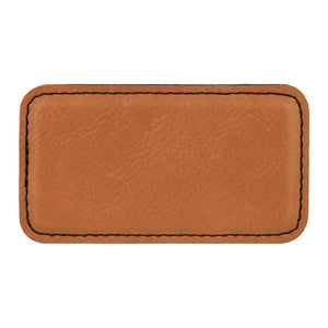 Magnetic Name Tag | Leatherette - Black Diamond Laser Design