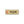 Gold name tag with a logo on a white background