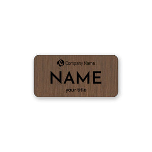 Name Badge with Magnet | Custom - Black Diamond Laser Design
