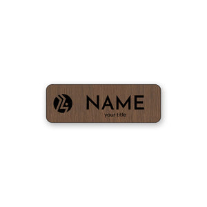 Name Badge with Magnet | Custom - Black Diamond Laser Design