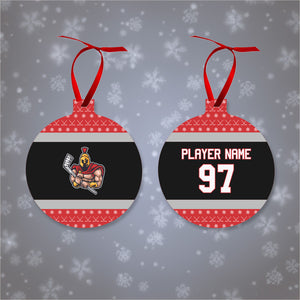 Ugly Sweater Ornament | Hockey - Black Diamond Laser Design
